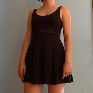 super cute little black dress with cut outs